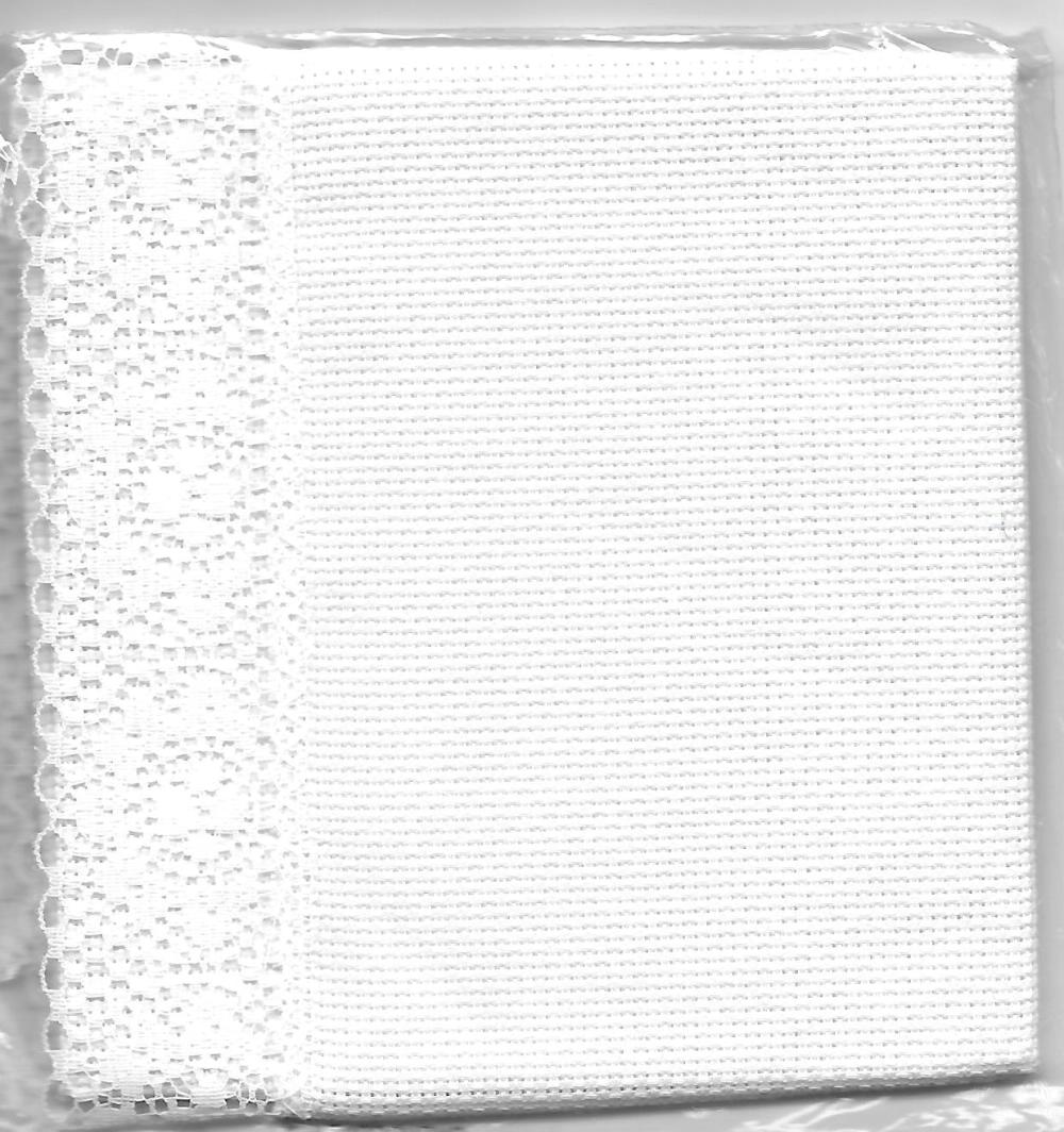 Crafter's Pride Cross Stitch Bread Cover White 18" x 18" 